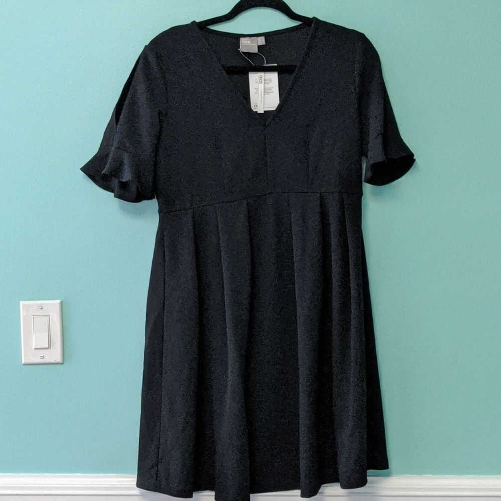 Asos Maternity Black Midi Dress sz 6
